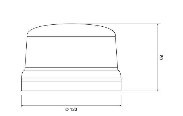 AEB Stroboscoop Zwaailicht LED Magnetisch 12 - 24V Blauw Geleverd Met Handleiding - VCTparts.nl