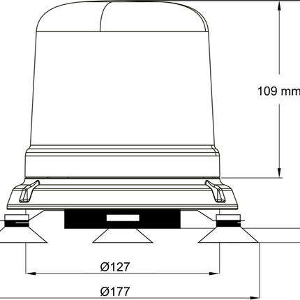 AEB AEB Stroboscoop Zwaailicht LED Magnetisch 12 - 24V Blauw Voor Hulpdiensten AEB 2