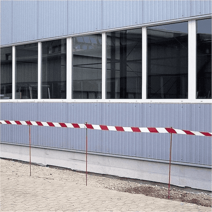 Afzetlint - 500m Rood/Wit - Sterk Afzetband voor Markeren en Afzetten Verpakt in Afroldoos - VCTparts.nl