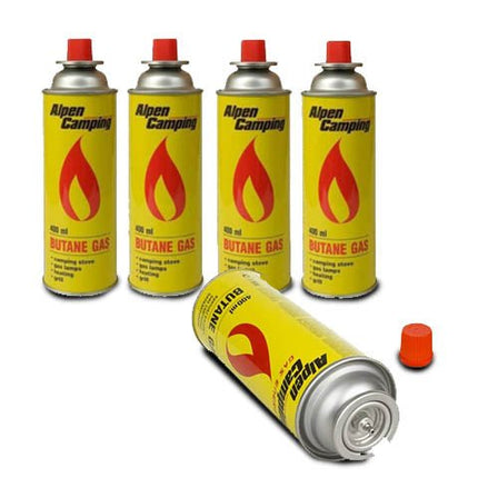 Alpen Camping Butaangasfles 400ml Gaspatroon Gasbus – Betrouwbaar kookgas voor onderweg en noodpakket - VCTparts.nl