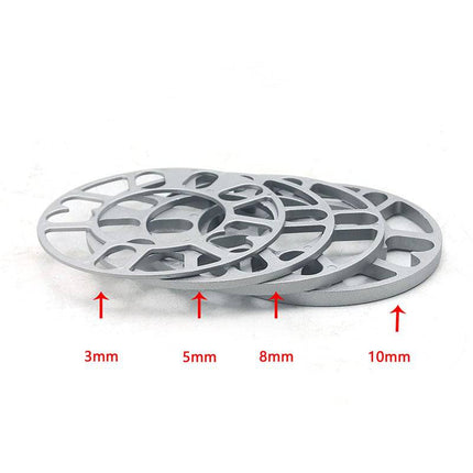 VCTparts Aluminium Spoorverbreders 3mm Wiel Spacers Plaat (4 stuks) Multisteek 4X100 4X114.3 5X100 5X108 5X114.3 5X120 NORGOS 7