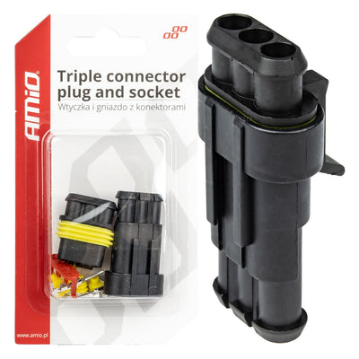 AMiO 3-Weg Connector Stekker & Stopcontact Set