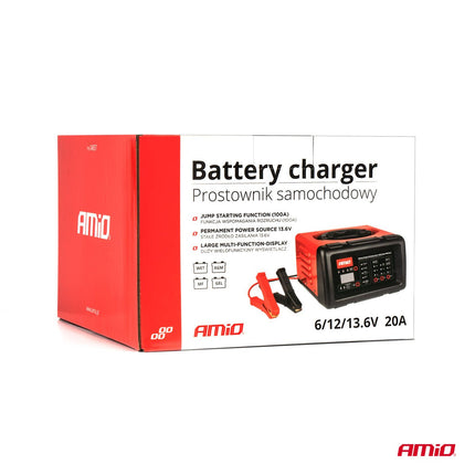 AMiO AMiO Acculader 20A 6V 12V met 100A Startfunctie - Voor AGM GEL MF en WET Accu’s Professioneel Gebruik AMiO 7