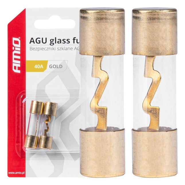 AMiO AGU Auto Glaszekering 40A Glass Fuse Zekering (set 2 stuks) - VCTparts.nl