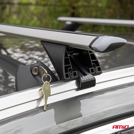 AMiO Aluminium Dakdragers 120cm CRR-03 voor Geïntegreerde Dakrails AMiO 4