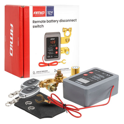 AMiO Afstandsbediening Accu Schakelaar Onderbreker 12V 240A – Remote Battery Disconnect Switch Auto Camper Boot Anti Diefstal op Batterij BATT