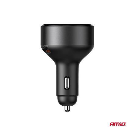 AMiO AMiO Auto Lader Met Oprolbare USB - C Kabel 60W 12 - 24V - Snellader Met USB - C Poort en Power Delivery voor Auto en Truck AMiO 3