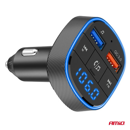 AMiO AMiO Car FM Transmitter – 2×USB - A – 12V/24V – Bluetooth – Handsfree Bellen en Muziek Afspelen AMiO 9