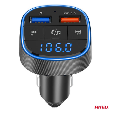AMiO AMiO Car FM Transmitter – 2×USB - A – 12V/24V – Bluetooth – Handsfree Bellen en Muziek Afspelen AMiO 7