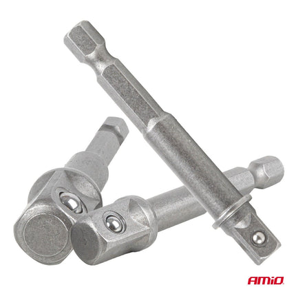 AMiO AMiO Dopadapterset 3-delig 1/4 3/8 1/2 - Universele Adapter voor Schroefmachine en Slagmoersleutel AMiO 2