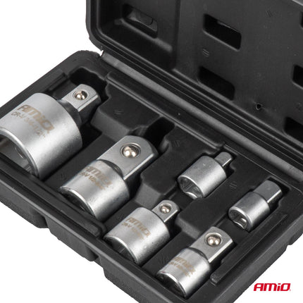 AMiO AMiO Dopadapterset 6-delig 1/4"-3/8"-1/2"-3/4" - Verloopset voor Dopsleutels AMiO 4