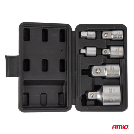 AMiO AMiO Dopadapterset 6-delig 1/4"-3/8"-1/2"-3/4" - Verloopset voor Dopsleutels AMiO 3