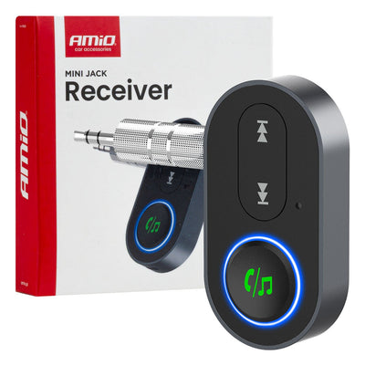 AMiO Draadloze Mini Audio Bluetooth Receiver Ontvanger – 3.5mm AUX Jack Muziekstreaming Handsfree