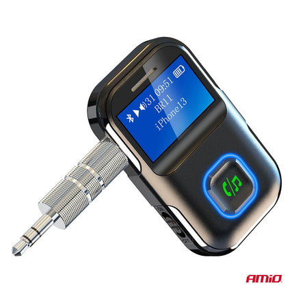AMiO AMiO Draadloze Mini LCD Audio Bluetooth Receiver TX/RX Ontvanger – 3.5mm AUX Jack Muziekstreaming Handsfree AMiO 8