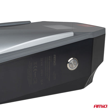 AMiO AMiO EV Lader 22kW 3 Fase 400V 32A Wallbox Super Snellader Elektrische Auto – LCD Display IP66 Laadstation 5 Meter Kabel – Professioneel en Zakelijk Gebruik AMiO 6