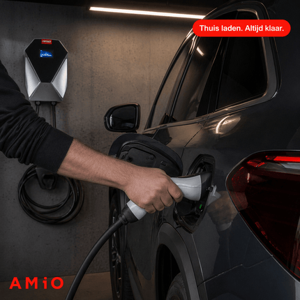 AMiO AMiO EV Lader 22kW 3 Fase 400V 32A Wallbox Super Snellader Elektrische Auto – LCD Display IP66 Laadstation 5 Meter Kabel – Professioneel en Zakelijk Gebruik AMiO 3