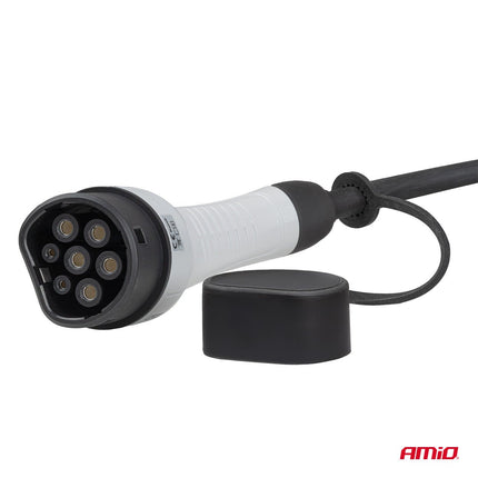 AMiO AMiO EV Lader 22kW 3 Fase 400V 32A Wallbox Super Snellader Elektrische Auto – LCD Display IP66 Laadstation 5 Meter Kabel – Professioneel en Zakelijk Gebruik AMiO 7