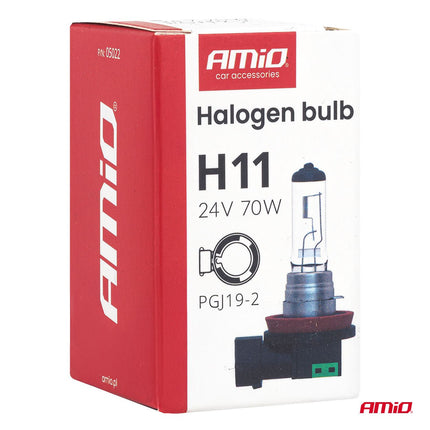 AMiO AMiO Halogeenlamp H11 24V 70W PGJ19-2 – Voor Vrachtwagens, Bussen en Werkmachines AMiO 6