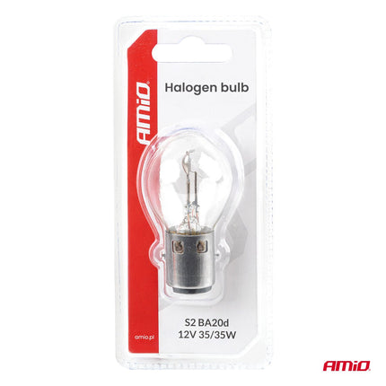 AMiO AMiO Halogeenlamp S2 12V 35/35W BA20d Voor Scooter en Motor Koplamp (1 stuk) AMiO 7