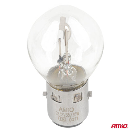 AMiO AMiO Halogeenlamp S2 12V 35/35W BA20d Voor Scooter en Motor Koplamp (1 stuk) AMiO 6