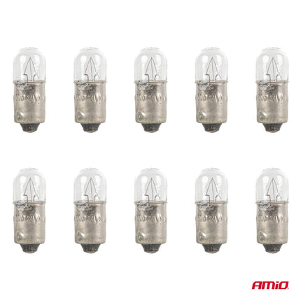 AMiO AMiO Halogeenlampen T4W 24V 4W BA9S – Set van 10 Stuks – Voor Vrachtwagens, Bussen en Werkmachines AMiO 4