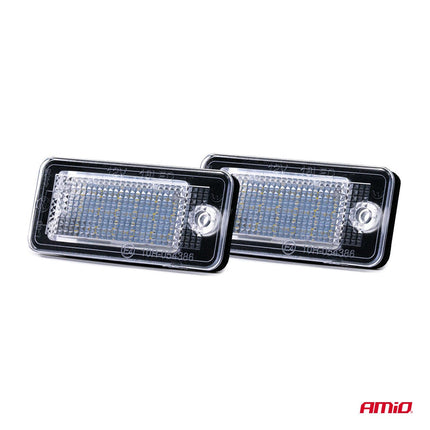 AMiO AMiO LED Kentekenverlichting CLP01 voor AUDI A3/A4/A5/A6/A8/Q7 – Canbus Foutvrij – Plug en Play Set van 2 Nummerplaatverlichting AMiO 5