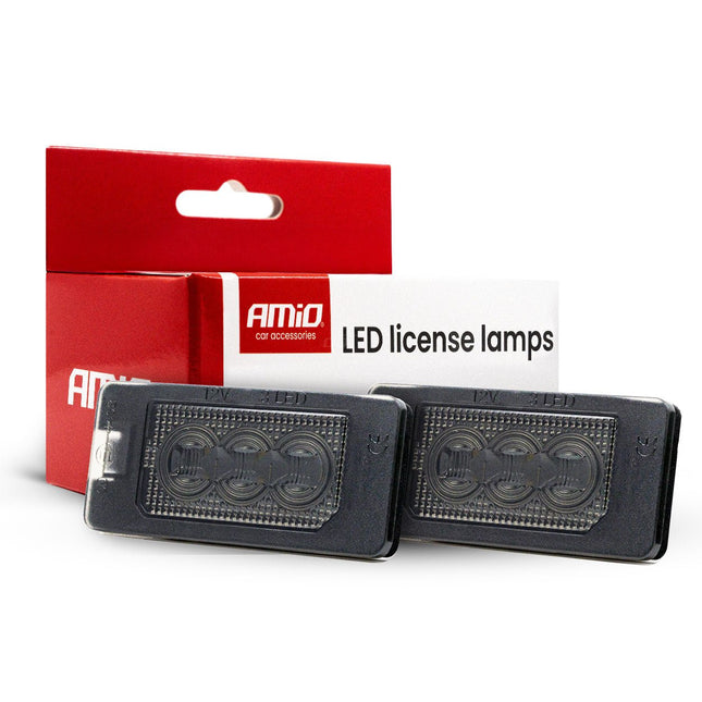 AMiO AMiO LED Kentekenverlichting CLP02 HP SMOKED voor BMW – High Power LED – Canbus Foutvrij – Plug en Play Set van 2 Nummerplaatverlichting AMiO 1