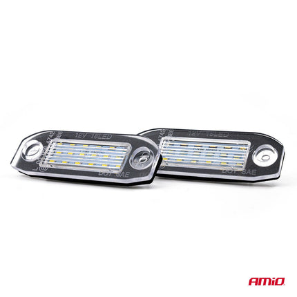 AMiO AMiO LED Kentekenverlichting CLP04 VOLVO C70 S40 S60 S80 V50 V60 V70 XC60 XC70 XC90 – Canbus Foutvrij – Plug en Play LED Set van 2 Nummerplaatverlichting Lampen AMiO 4