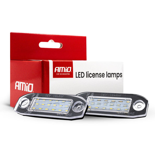 AMiO AMiO LED Kentekenverlichting CLP04 VOLVO C70 S40 S60 S80 V50 V60 V70 XC60 XC70 XC90 – Canbus Foutvrij – Plug en Play LED Set van 2 Nummerplaatverlichting Lampen AMiO 1