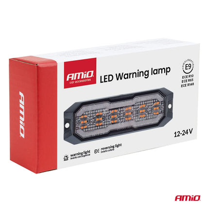 AMiO AMiO LED Waarschuwingslamp R65 R148 12V 24V 24W Oranje Rood - 3 - in - 1 Signaallamp Markeringslicht en Achterlicht voor Bedrijfsvoertuigen AMiO 5