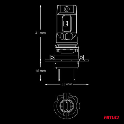 AMiO AMiO LumiTec F26 Night Breakers H7 H18 +130% PRO LIMITED LED Koplampen - 68W 12V 24V FULL CANBUS Dimlicht Grootlicht AMiO 5