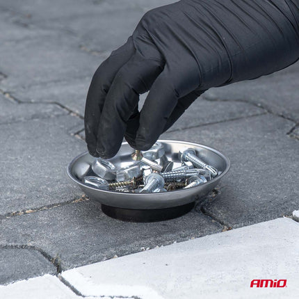 AMiO AMiO Magnetische Onderdelenbak RVS 150mm Grote Magneetschaal voor Schroeven en Bouten AMiO 2