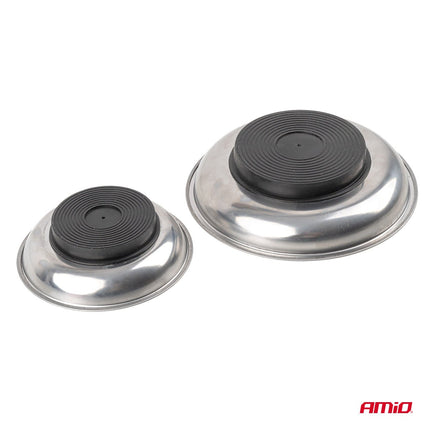 AMiO AMiO Magnetische Onderdelenbak Set RVS 110mm + 150mm Magneetschalen 2 stuks AMiO 6