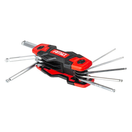 AMiO AMiO Opbouwbare Imbus Sleutelset 8 stuks CRV – Compacte 8-delige set voor montage en werkplaats met Bolpunt Hex Keys inbus AMiO 1