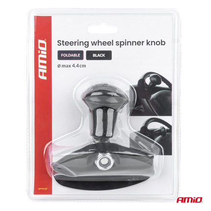 AMiO AMiO Opvouwbare Stuurknop Zwart - Draaiknop Stuurhulp voor Auto Bestelwagen en Werkvoertuig AMiO 10