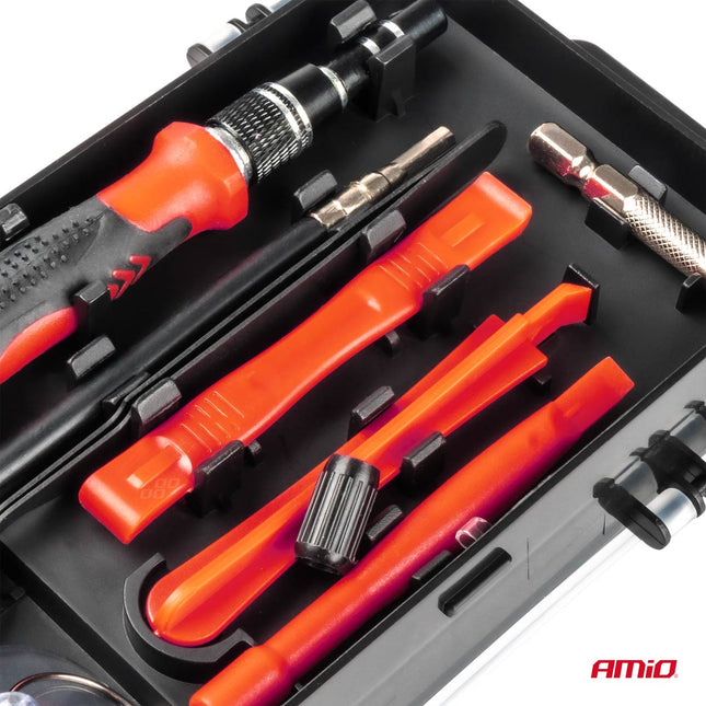 AMiO AMiO Precisie Schroevendraaierset 115-delig - Complete Reparatieset met Bits Pincet en Accessoires in Koffer AMiO 2