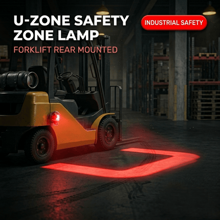 AMiO AMiO U - Zone Heftruck Veiligheidslamp Opbouw 10W 10 - 80V Rood LED - U Vorm Safety Zone Verlichting Industriële Voertuigen en Magazijn Veiligheid AMiO 2