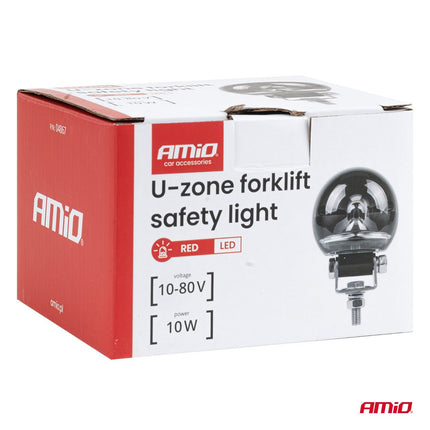 AMiO AMiO U - Zone Heftruck Veiligheidslamp Opbouw 10W 10 - 80V Rood LED - U Vorm Safety Zone Verlichting Industriële Voertuigen en Magazijn Veiligheid AMiO 7