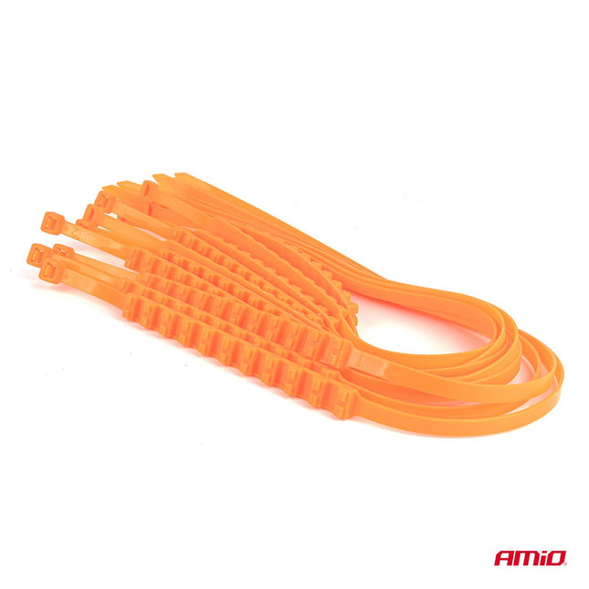 AMiO AMiO Universele Antislip Tiewraps voor Autobanden Set 10 Stuks - 920 mm Nylon Sneeuwbanden Noodhulp voor Sneeuw IJs en Modder AMiO 2