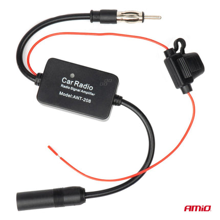 AMiO Anti-Interferentie Antenneversterker 12V voor Autoradio - Betere Radio-Ontvangst AMiO 2