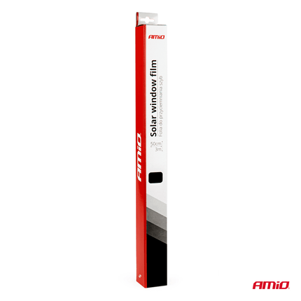AMiO AMiO Autoraam Folie Tint Vinyl Zwart 50x300cm (30%) - Zwarte Ramenfolie 2 stuks voor Zonwering en Privacy met Strijkpas (set) Combideal 4