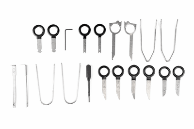 AMiO Auto Radio Demontage Tool Gereedschap Pin Sleutel Clip Radiostekkers Extractietool Universeel (20 stuks)