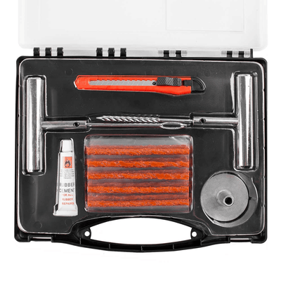 AMiO Autoband Reparatie Set 36 Delig – Bandenreparatie Kit met Rubber Strips en Koffer