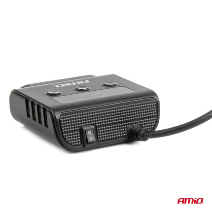 AMiO AMiO Autolader Splitter 4x USB - A 180W – Snellader met QC 3.0 PD 3.0 en LED Display voor Auto en Bestelwagen AMiO 6