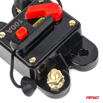 AMiO Automatische Zekering / Circuit Breaker 12-48V 100A - Resetbare Auto Zekering AMiO 3