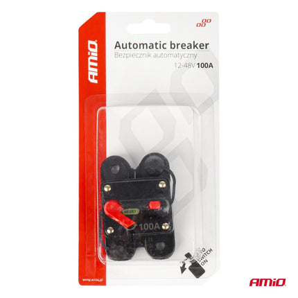 AMiO Automatische Zekering / Circuit Breaker 12-48V 100A - Resetbare Auto Zekering AMiO 5