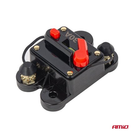 AMiO Automatische Zekering / Circuit Breaker 12-48V 30A - Resetbare Auto Zekering AMiO 2