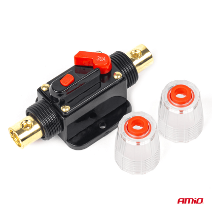 AMiO AMiO Automatische Zekering Circuit Breaker 12 - 48V 30A - Resetbare Zekering voor Auto Motor Stereo en Audio AMiO 3