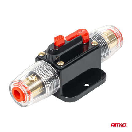 AMiO Automatische Zekering Circuit Breaker 12 - 48V 80A - Resetbare Zekering voor Auto Motor Stereo en Audio - VCTparts.nl