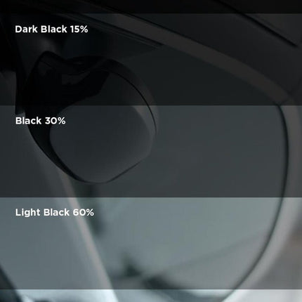 AMiO Autoraam Folie Tint Vinyl Zwart 75x300cm (1%) - Zwarte Ramenfolie voor Zonwering en Privacy met Tool - VCTparts.nl